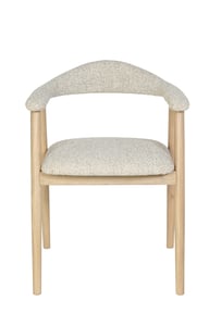 Pikkukuva: Nicola ruokatuoli, valkolakattu tammi / beige kangas