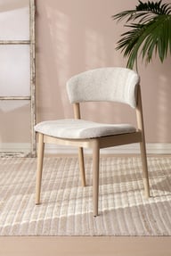 Pikkukuva: Niela ruokatuoli, valkolakattu tammi / beige kangas