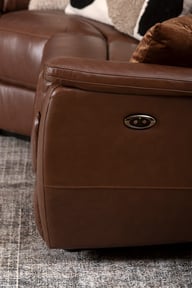 Pikkukuva: Loungea Colorado recliner-kulmasohva 3K2/2K3, ruskea nahka/keinonahka