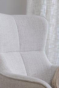 Pikkukuva: N&L Lisbet lepotuoli & rahi, beige verhoilu, natural tammen värinen runko