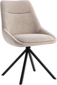 North Collection Everly ruokapöydän tuoli hiekka (Kiinteä Star-jalka): Tyylikäs hiekansävyinen ruokatuoli, jossa kestävä metallirunko. Sopii täydellisesti moderniin ruokailutilaan. Erityisesti kahden hengen ruokapöytään.