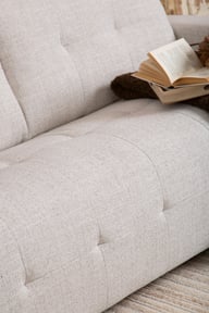 Pikkukuva: Flow 3-istuttava vuodesohva joustinpatjalla monique linen vaalea beige