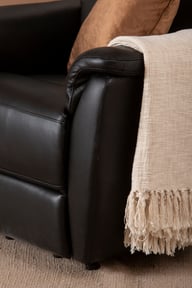 Pikkukuva: Loungea Colorado recliner-tuoli nostomekanismilla musta nahka/keinonahka