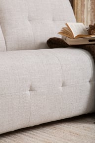 Pikkukuva: Flow 3-istuttava vuodesohva joustinpatjalla monique linen vaalea beige