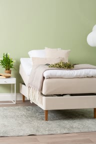 Pikkukuva: Unelle 500 Viscolux moottorisänky 5-vyöh. visco 80x200cm hard, fano 03 luonnonvalk. sis. tammijalat (sis. memory pp soft)