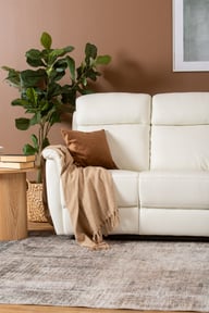 Pikkukuva: Loungea Colorado recliner-kulmasohva 3K2/2K3, puhdas valkoinen nahka/keinonahka