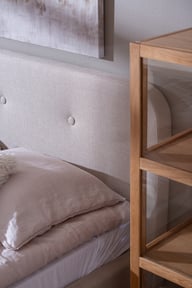 Hemma & Moon Silver verhoiltu sänky 160x200 beige