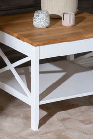 Pikkukuva: Hovi sohvapöytä 65cm, valkoinen/öljytty tammi