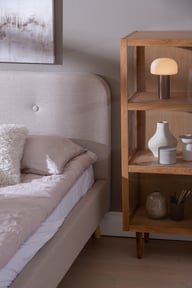 Hemma & Moon Silver verhoiltu sänky 160x200 beige
