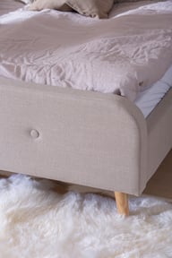 Hemma & Moon Silver verhoiltu sänky 160x200 beige