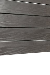 Dakota ruokapöytä 70x70cm: Tyylikäs 70x70 cm musta alumiininen ruokapöytä, harmaalla Easywood-pinnalla. Erinomainen valinta terassille tai parvekkeelle. Kestävä ja helppohoitoinen.