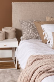Pikkukuva: Casa sängynrunko 160x200cm patjalle (sis. pääty), beige kangasverhoilu