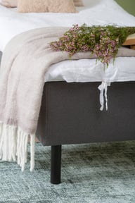 Pikkukuva: Unelle 300 runkopatja pocket 5-vyöh. hard 80x200cm, Fano 93 tummanharmaa, sis. jalat 60032mu