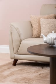 Pikkukuva: Amalfi 3-istuttava sohva beige nahka/keinonahka