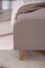 Hemma & Moon Silver verhoiltu sänky 160x200 beige