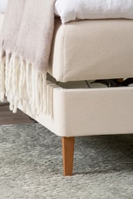 Pikkukuva: Unelle 500 Viscolux moottorisänky 5-vyöh. visco 90x200cm medium, Fano 03 luonnonvalkoinen, tammijalat