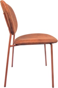 Pikkukuva: Saga ruokapöydän tuoli, ruskea metallirunko / ruskea kangas