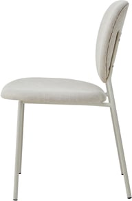 Saga ruokapöydän tuoli beige: Tyylikäs verhoiltu ruokatuoli beige, joka sopii moderniin ruokailutilaan. Erinomainen valinta ruokapöydän ympärille. Kestävä ja mukava istua.