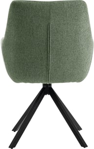 North Collection Everly ruokapöydän tuoli vihreä (Kiinteä Star-jalka): Tyylikäs vihreä ruokatuoli, metallijalka, verhoilu mukavuuteen. Sopii täydellisesti pienille ruokapöydille tai moderniin ruokailutilaan.