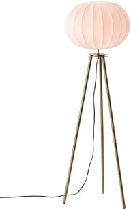 Pikkukuva: PR Home Base lattiavalaisin antiikkimessinki/valkoinen 125cm