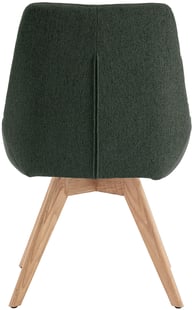 North Collection Everly ruokapöydän tuoli, vihreä (Spider-jalka natural tammi): Tyylikäs vihreä ruokatuoli, jossa metallirunko ja luonnon tammi. Sopii moderniin ruokailutilaan ja lisää ilmettä sisustukseen.