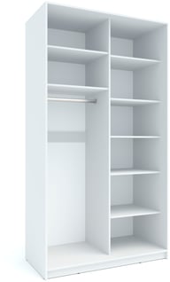Sandy liukuovikomero 120x60, valkoinen + 2x levyovi