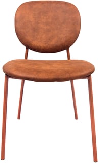 Pikkukuva: Saga ruokapöydän tuoli, ruskea metallirunko / ruskea kangas