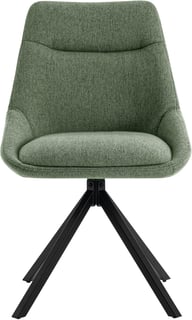 North Collection Everly ruokapöydän tuoli vihreä (Kiinteä Star-jalka): Tyylikäs vihreä ruokatuoli, jossa metallijalka ja pehmeä verhoilu. Erinomainen valinta moderniin ruokailutilaan tai keittiöön.