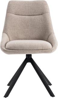 North Collection Everly ruokapöydän tuoli hiekka (Kiinteä Star-jalka): Hiekansävyinen ruokatuoli, jossa tyylikäs metallirunko. Täydellinen lisä ruokapöydälle kahdelle. Tyylikäs ja mukava verhoilu.
