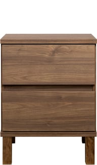 Sata-sarja lipasto nro 1. 47cm/2-ltk ruskea, kantikas jalka