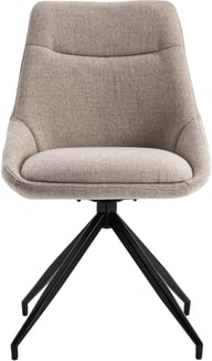North Collection Everly ruokapöydän tuoli hiekka (Pyörivä Spider-jalka): Tyylikäs hiekansävyinen ruokatuoli, jossa moderni metallijalka. Ihanteellinen parin ruokailupöytään, lisää tyyliä ruokailutilaan.
