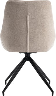 North Collection Everly ruokapöydän tuoli hiekka (Pyörivä Spider-jalka): Tyylikäs Everly ruokatuoli hiekka-sävyssä, metallijalalla. Sopii täydellisesti moderniin ruokailutilaan tai pariskunnan pöydän ympärille. Ergonominen muotoilu.