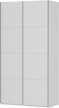 Pikkukuva: Fittio liukuovikaappi 120cm, valkoinen (sis. 4 hylly + 2 tankoa)