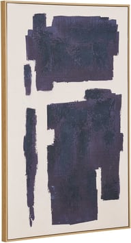 Pikkukuva: House Nordic canvas-taulu käsinmaalatuilla yksityiskohdilla, beige/sininen, 100x150 cm