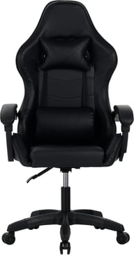 Gamer pelituoli musta: Ergonominen musta pelituoli, jossa säädettävä korkeus ja tuki, täydellinen toimistoon tai pelihuoneeseen. Tyylikäs muotoilu ja mukava istuvuus.