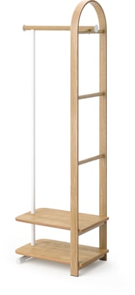 Pikkukuva: Umbra Bellwood vaaterekki 39x44x168 cm valkoinen/luonnonväri