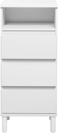 Pikkukuva: Sata lipasto nro 6. 47cm/3-ltk + avo valkoinen, pyöreä jalka