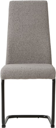 North Collection Jasmin ruokapöydän tuoli harmaa/musta: Tyylikäs Jasmin ruokatuoli, jossa metallirunko ja harmaa kangas. Sopii moderniin ruokailutilaan. Kestävä ja mukava valinta.