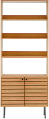 Pikkukuva: House Nordic Kyoto kirjahylly 80x30x200, natural tammiviilu / mustat jalat
