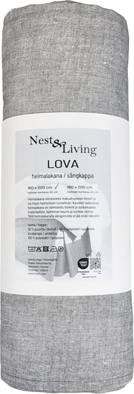 Pikkukuva: Lova helmalakana 160x200+42 cm harmaa