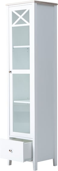 Pikkukuva: Hovi vitriini 172x42, valkoinen/valkolakattu koivu