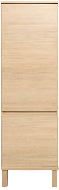 Sata-sarja matala vitriini nro 103. puuovilla 47cm vasen vaalea tammi, kantikas jalka