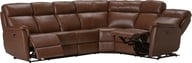 Pikkukuva: Loungea Colorado recliner-kulmasohva 3K2/2K3, ruskea nahka/keinonahka