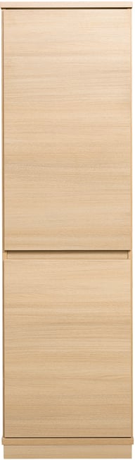 Sata-sarja korkea vitriini nro 109. puuovilla 47cm vasen vaalea tammi, sokkeli