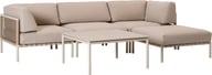 Pikkukuva: Asgård 3-istuttava divaanisohva, taupe/beige + sohvapöytä