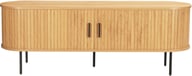 Pikkukuva: Pihla tv-taso 150x40x55cm​, tammen värinen melamiini / mustat jalat