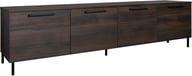 Nauvo TV-taso 220 cm (4 ovea): Tyylikäs Nauvo TV-taso, 220 cm, tumma tammi. Erinomainen säilytysratkaisu olohuoneeseen, yhdistää funktionaalisuuden ja modernin muotoilun.