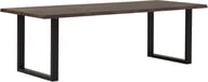 Estelle lankkupöytä 240x95 smoked tammi, U-jalalla: Tyylikäs ruokapöytä kahdeksalle, 240x95 cm, savutammesta, luonnollisella reunalla. Sopii moderniin ruokailutilaan.