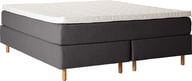 Pikkukuva: Unelle 500 Viscolux jenkkisänky 5-vyöhyke visco, 180x200, medium/medium, Fano 93 tummanharmaa, Memory-petauspatja hard, tammijalat