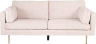 Boom 3-ist. sohva beige vakosametti: Tyylikäs 3-istuttava sohva, vaalean beige vakosametti. Erinomainen lisä olohuoneeseen, mukava ja kestävä design.